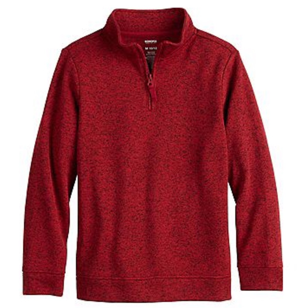 Sonoma Goods for Life Boys 1/4 Quarter Zip Fleece Mockneck Pullover Sweater
